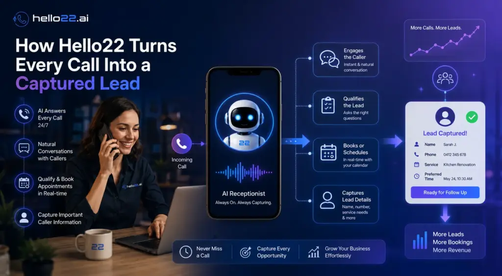 How Hello22 AI Turns Every Call into a Captured Lead 