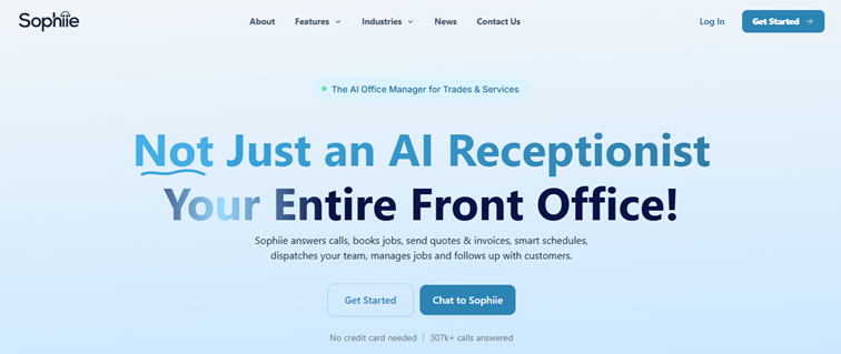 Sophiie AI Best for Trades and Field Service Businesses