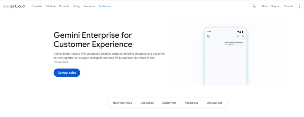 6. Gemini - Best if your company already runs on Google Cloud. 