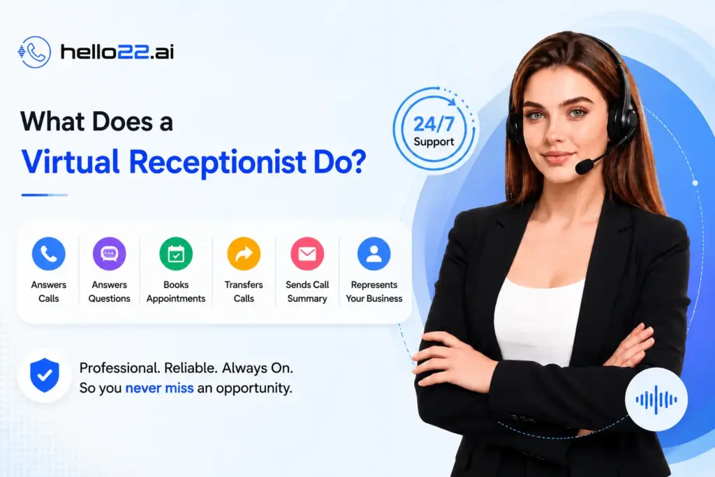 What does a virtual receptionist do for businesses and customers